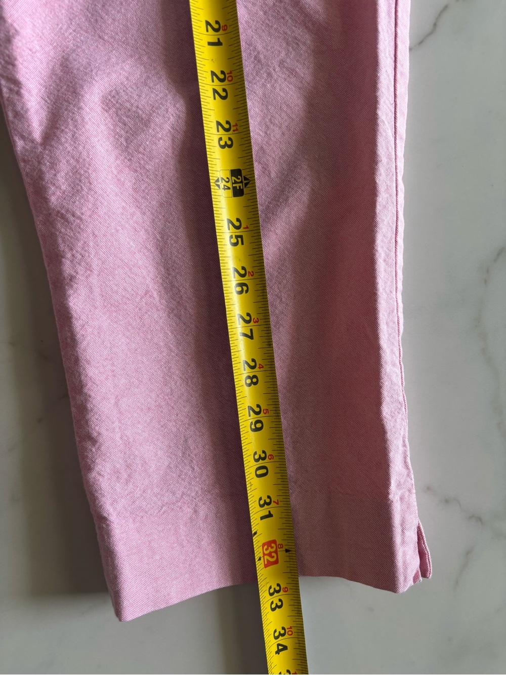 Talbots Chatham Crop Pants Pink Mid Rise Side Zip Stretch Capris Women's Size 12 - Picture 8 of 13